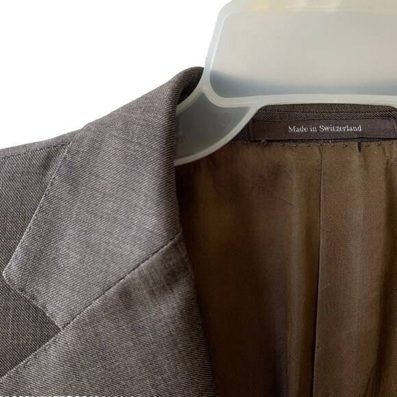 Ermenegildo Zegna Sport Coat Men's 44 R Brown Suit‎ Jacket Wool Blazer $2895 - Picture 2 of 15